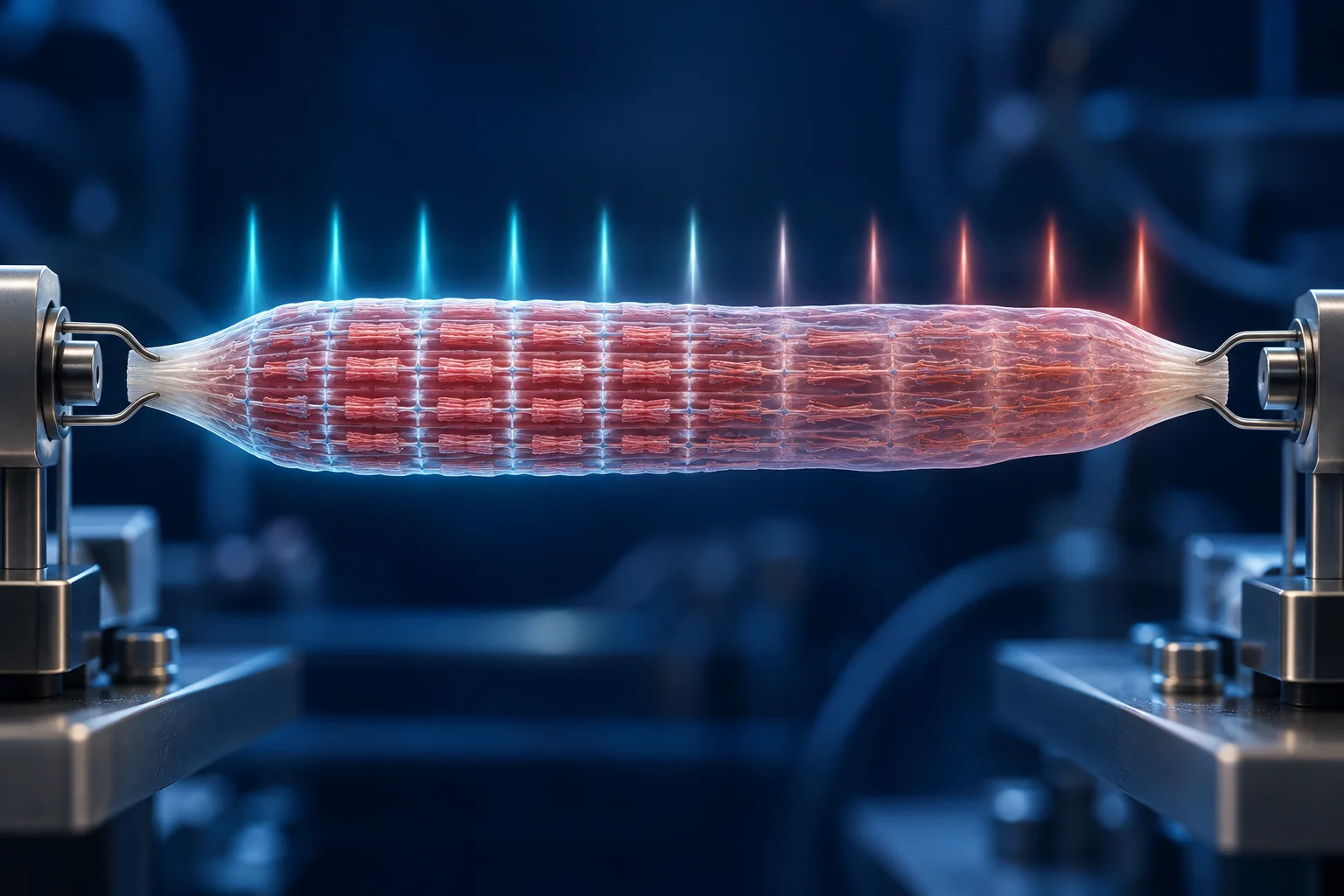 Illustration of skeletal muscle structure and physiological testing